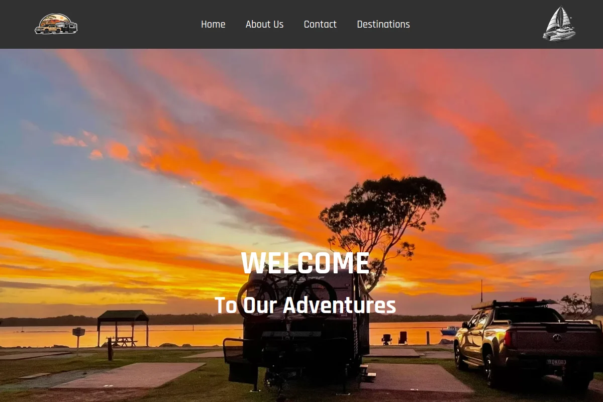 Homepage screenshot of The Aussie Wanderers